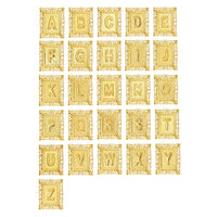 2 Piece Initial Letter & Cross Necklace Set
