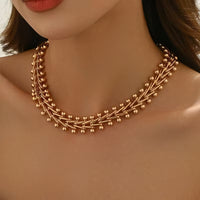 Beaded Link Statement Necklace