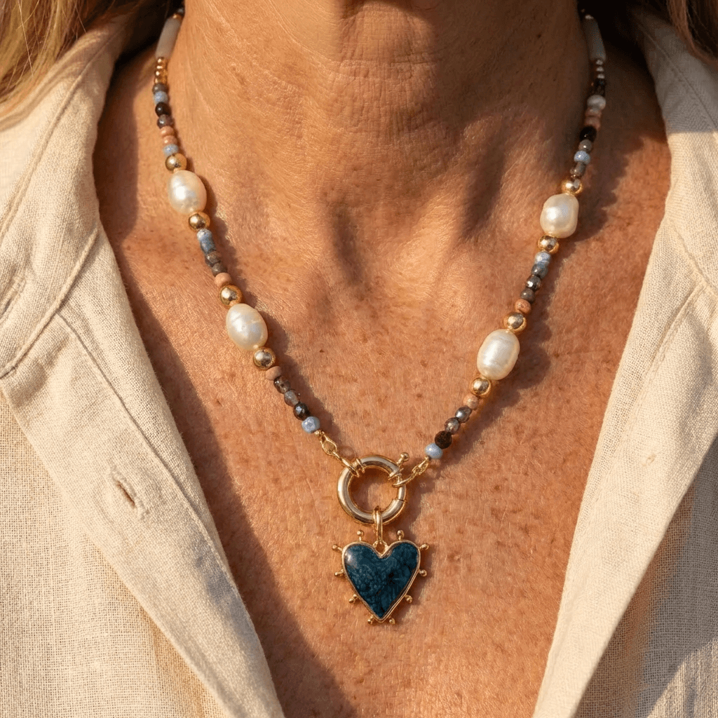 Bohemian Handcrafted Colorful Heart Necklace