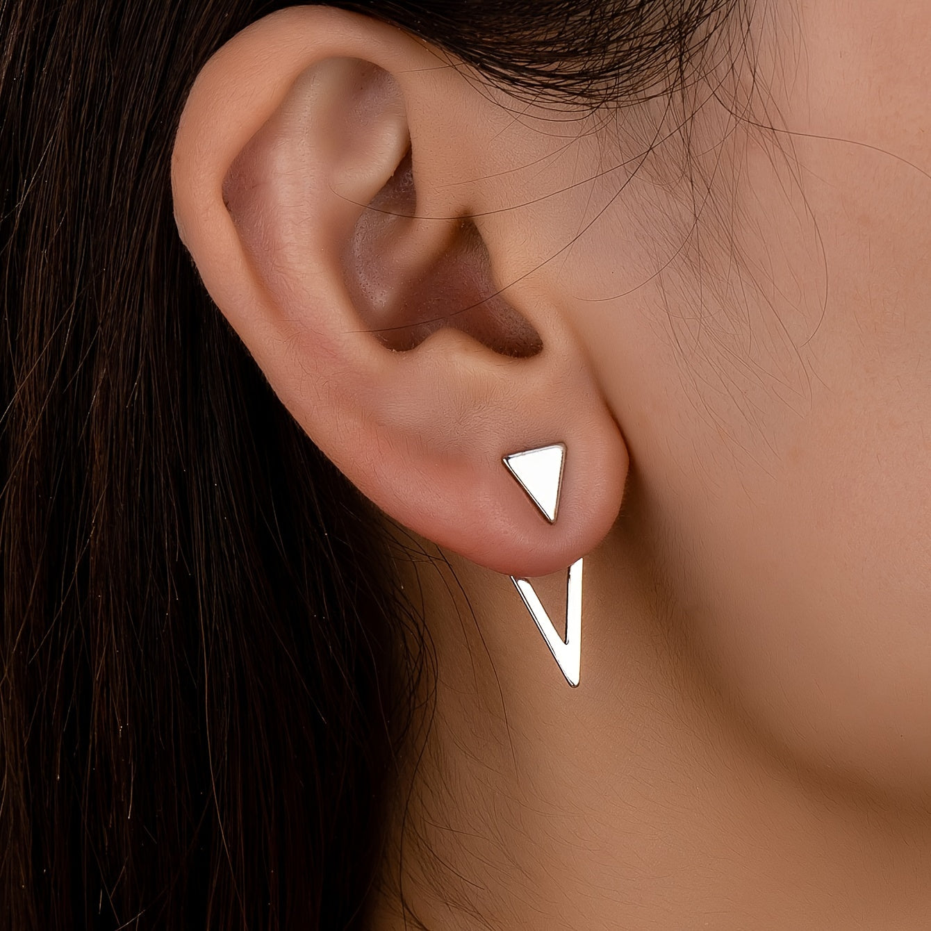 Modern Style Minimalist Triangle Drop Earrings