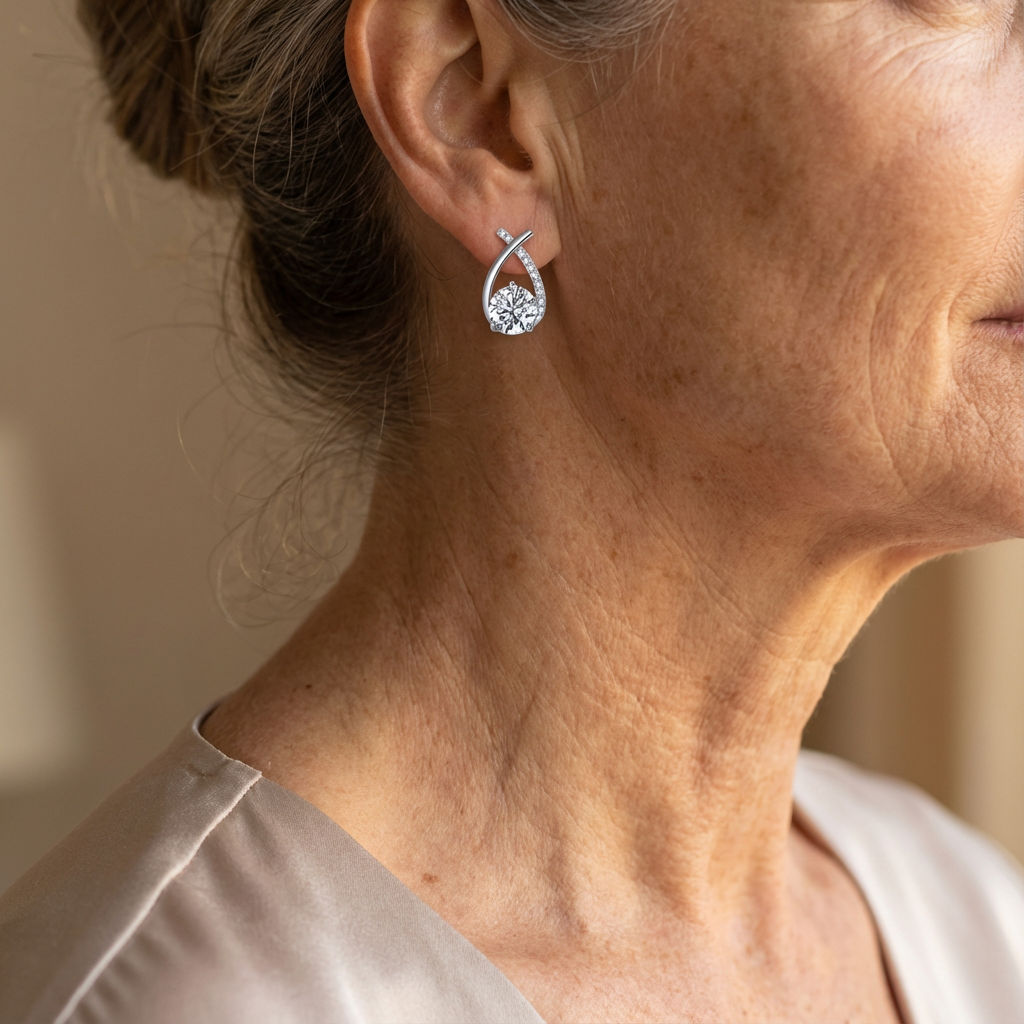 Arielle Earrings | White gold