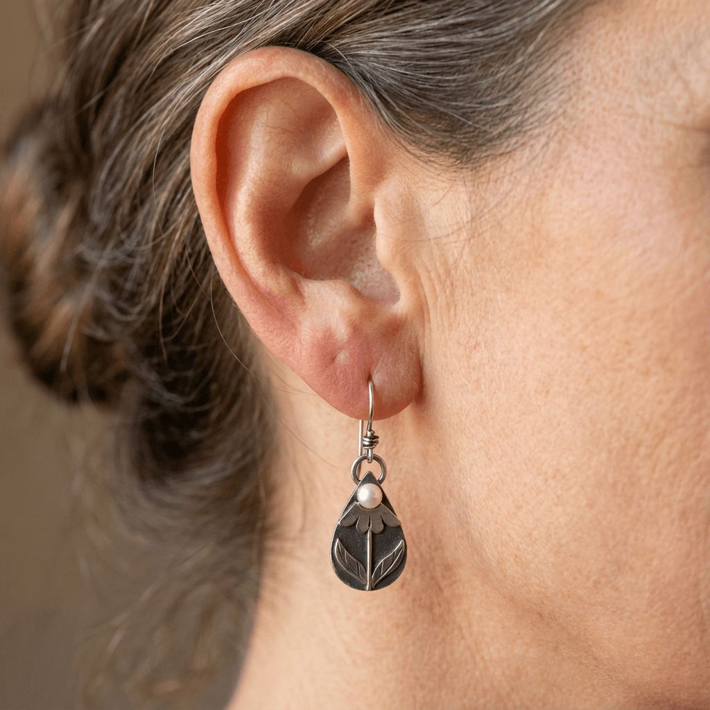 Tear Flower Earrings