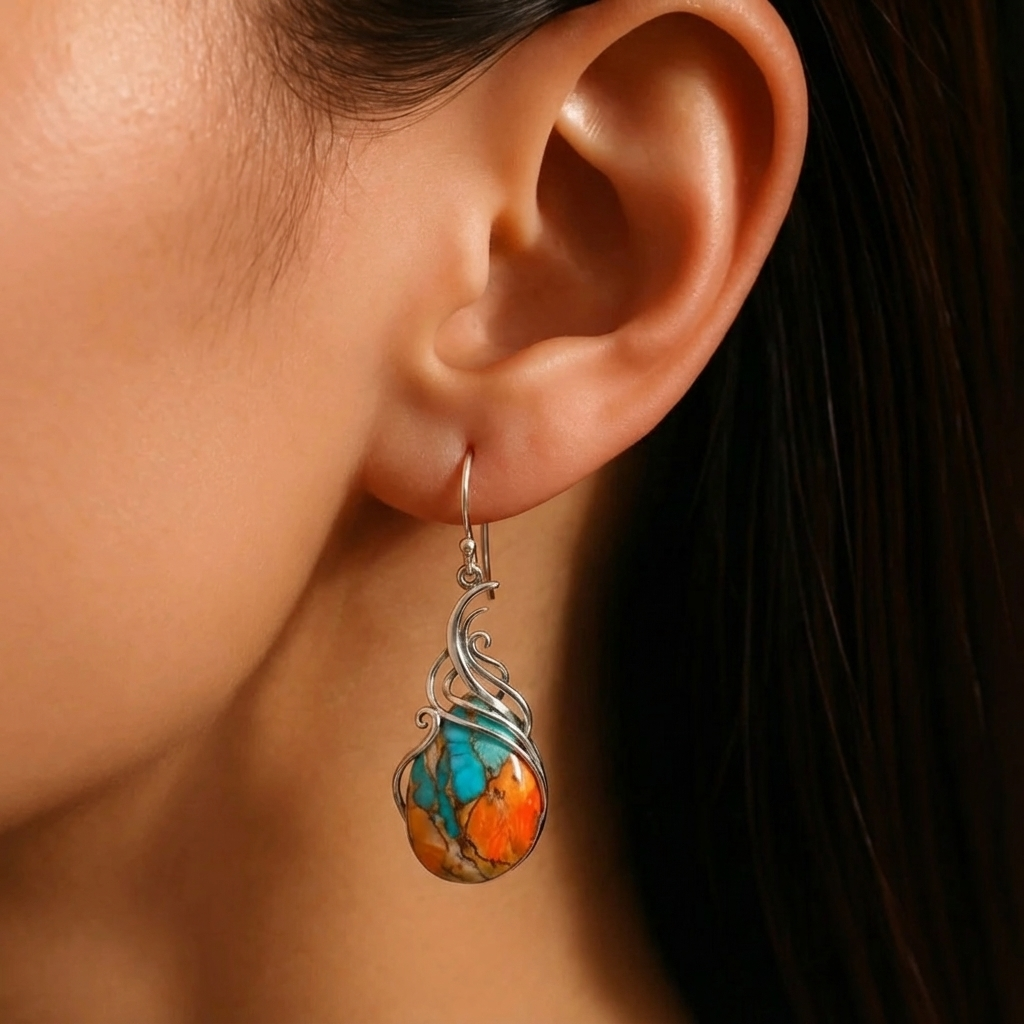 Brilliant Gemstone Drop Earrings