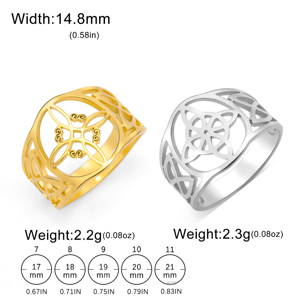 Vintage Stylish Cross Celtic Button Ring