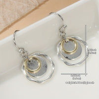Vintage Bohemian Style Layered Disc Drop Earrings