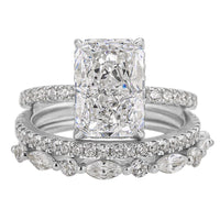 Jaily 3PC Wedding Ring Set | White Gold