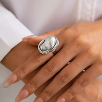 Chunky Baroque Pearl Cocktail Rings
