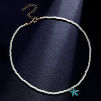 Chic Bohemian Turquoise Starfish Necklace
