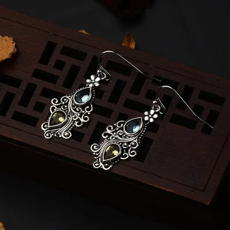 Vintage Filigree Teardrop Earrings