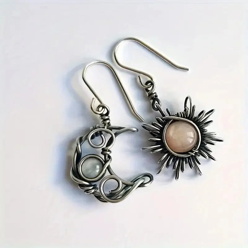 Vintage Sun & Moon Mismatched Earrings