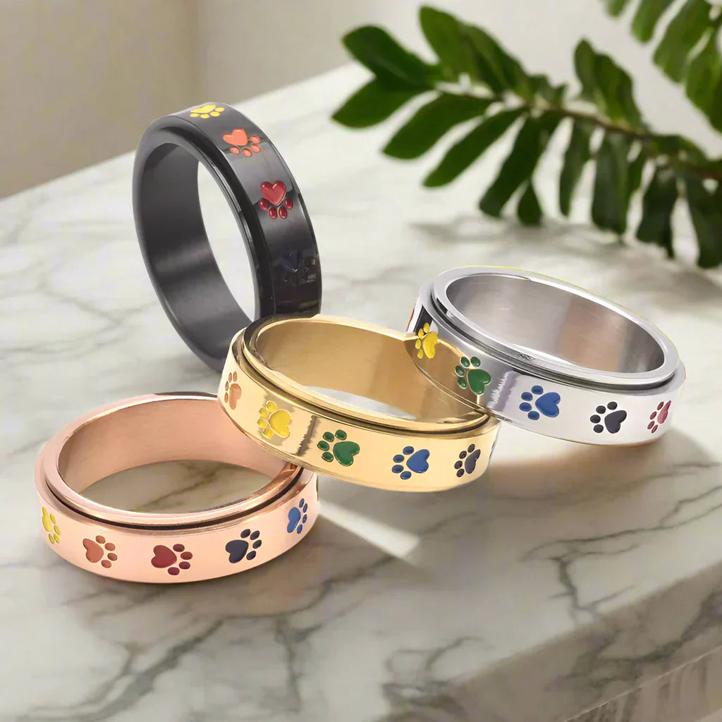 Rotating paw stress ring
