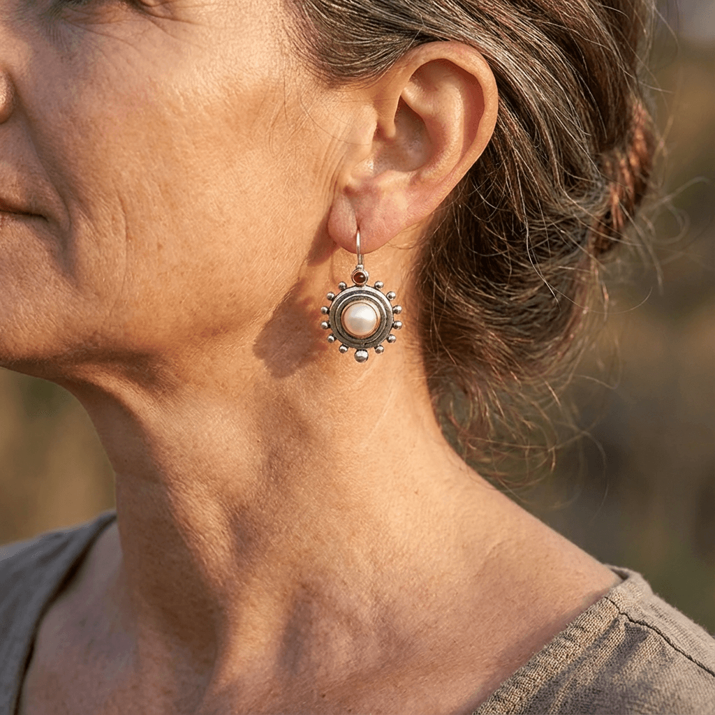 Vintage Pearl Statement Stud Earrings