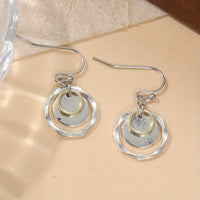 Vintage Bohemian Style Layered Disc Drop Earrings