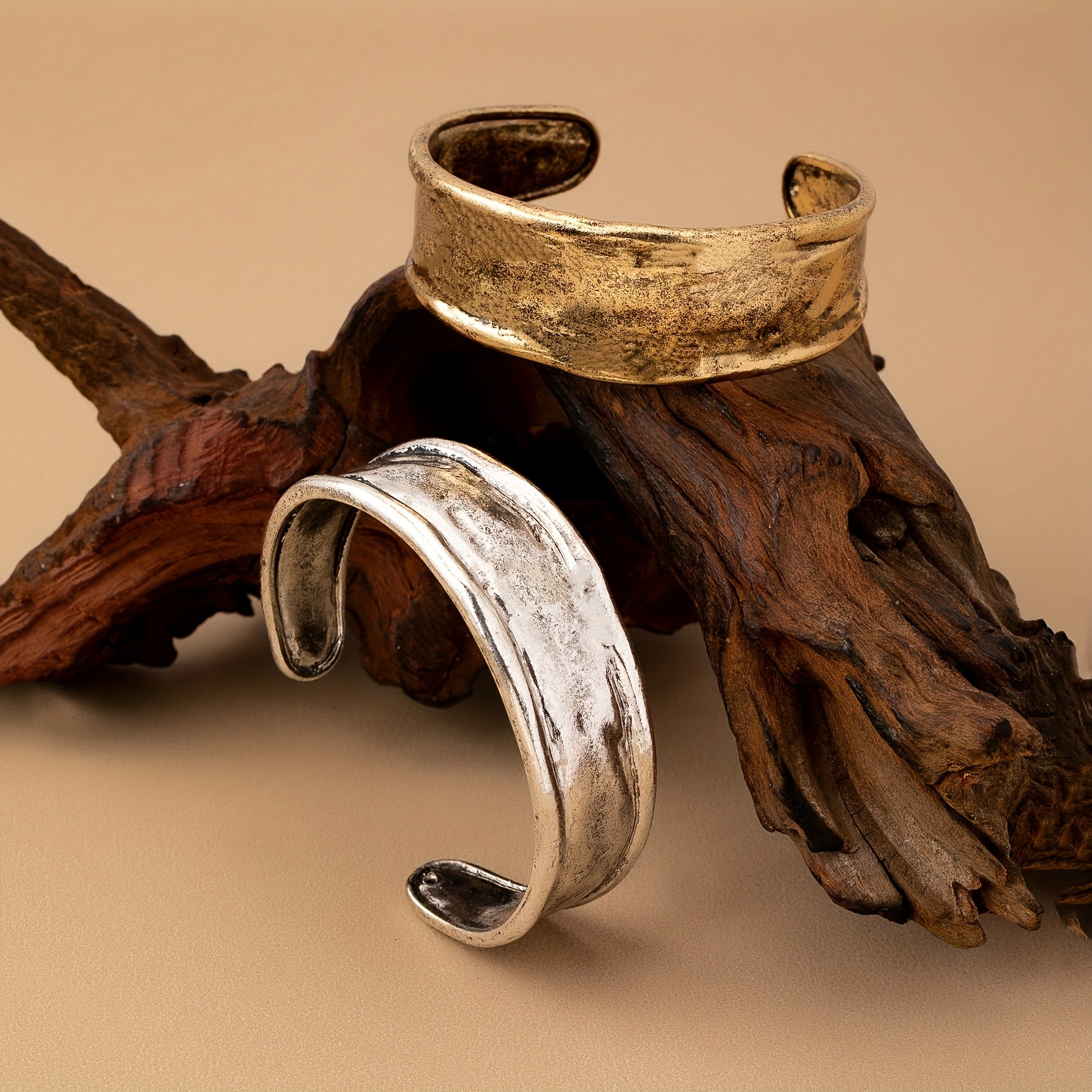 Vintage Style Minimalist Adjustable Zinc Alloy Open Bracelet