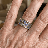 Elegant Sparkling Cubic Zirconia Silver Plating Band Ring