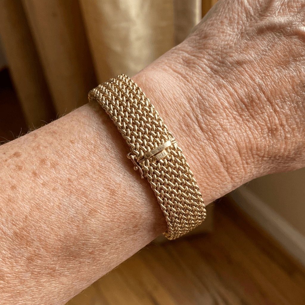 Vintage Golden Mesh Bracelet