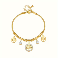 Charm Drop Tree Bracelet